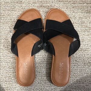 Black Slide Sandals